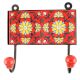 Red  Base Yellow Sunflower Ceramic Tile Hook